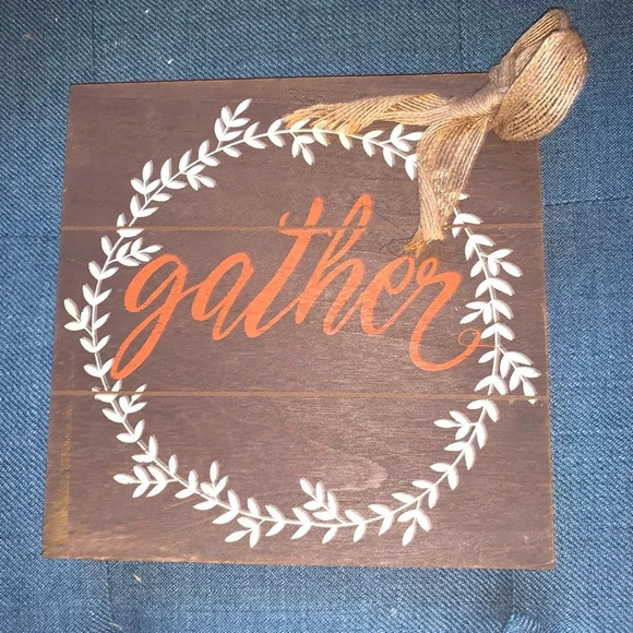 Farmhouse rustic "Gather"‎ sign/plaque - Picture 1 of 3